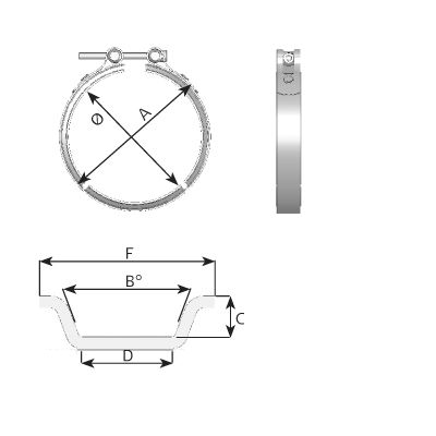 Colier, sistem de esapament DINEX 73809