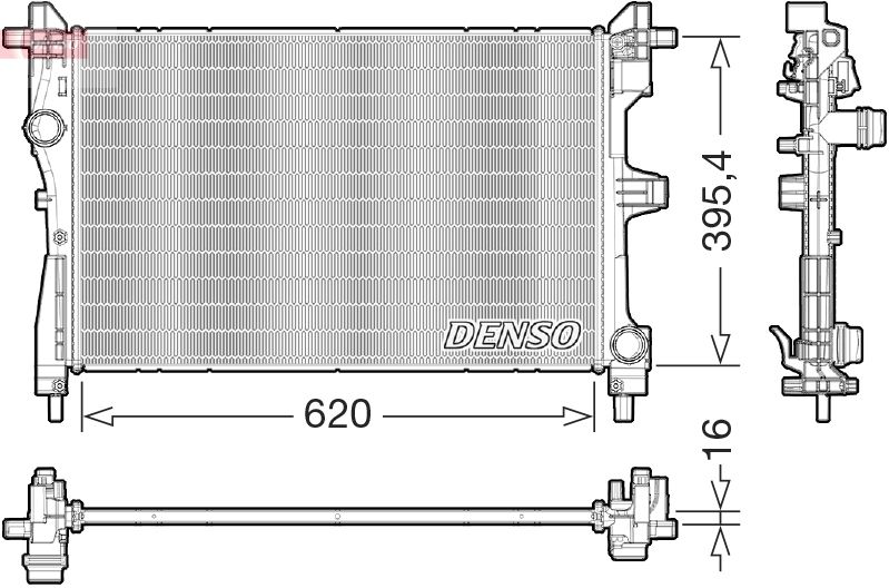 Radiator, racire motor DENSO DRM09177