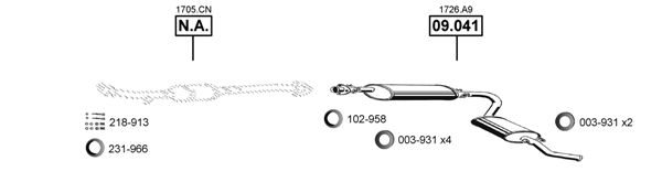 Układ wydechowy ASMET CI091540