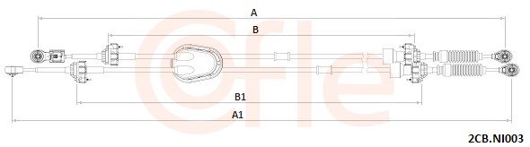 cablu,transmisie manuala COFLE 2CB.NI003