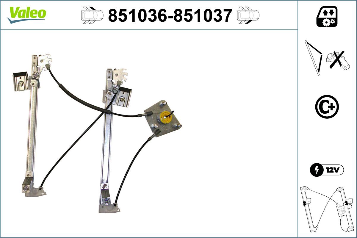 Mecanism actionare geam VALEO 851037