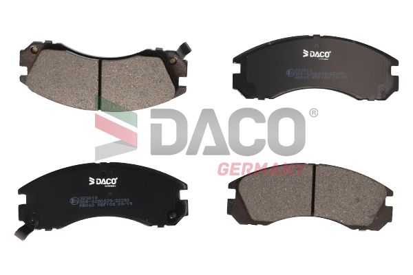 Zestaw klocków hamulcowych, hamulce tarczowe DACO GERMANY 323018