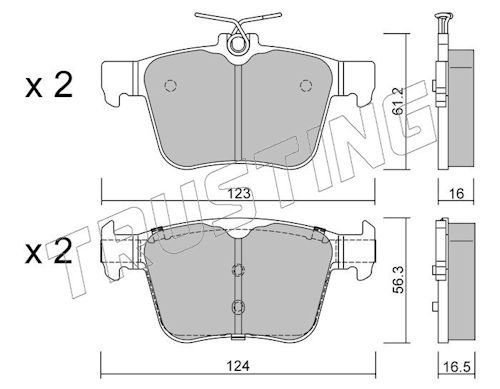 Zestaw klocków hamulcowych, hamulce tarczowe TRUSTING 997.2