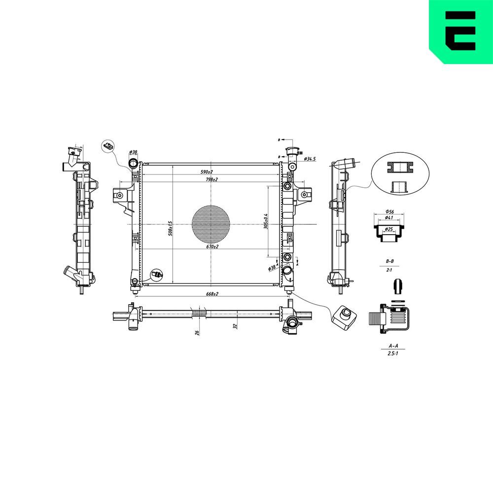 Radiator, racire motor ERA 673304