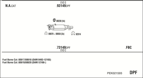 Układ wydechowy WALKER PEK021593