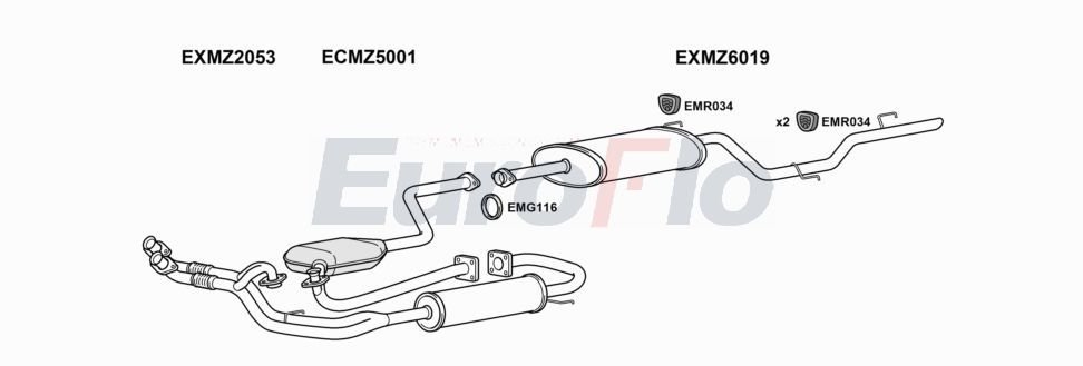 Układ wydechowy EUROFLO MZV23236001A00