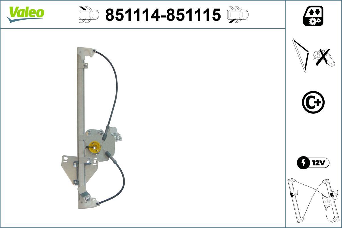 Mecanism actionare geam VALEO 851114