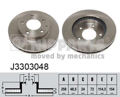 Disc frana NIPPARTS J3303048