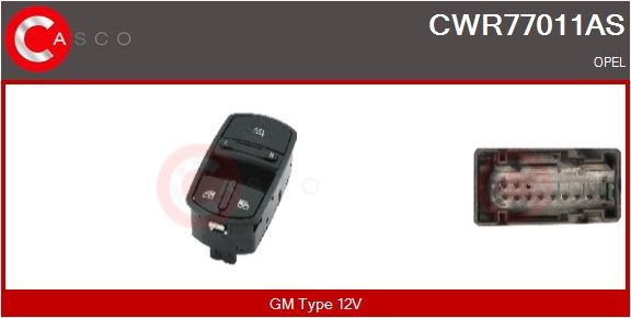 Spínač, zvedací zařízení oken CASCO CWR77011AS