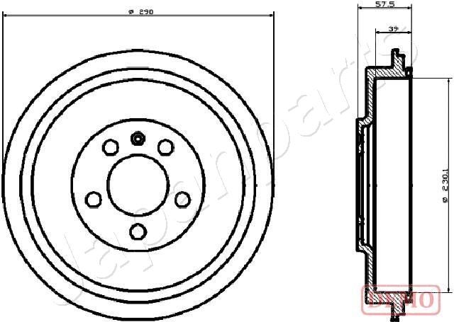 Bęben hamulcowy JAPANPARTS TA-0906C