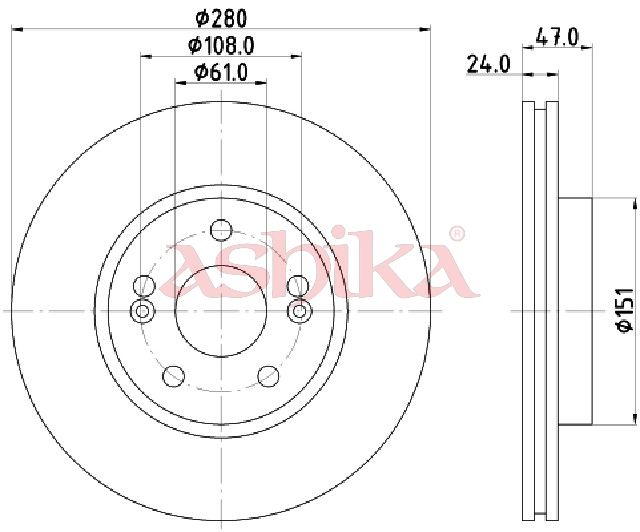 Disc frana ASHIKA 60-00-0711
