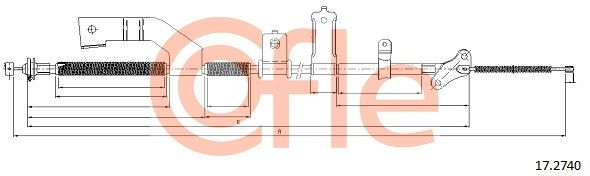 Cięgło, hamulec postojowy COFLE 17.2740