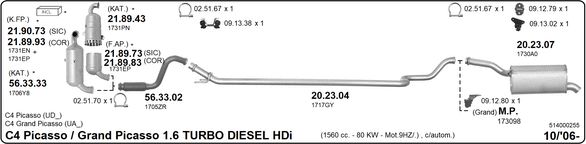 Układ wydechowy IMASAF 514000255