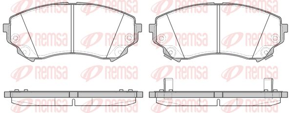 Zestaw klocków hamulcowych, hamulce tarczowe KAWE 1331 04