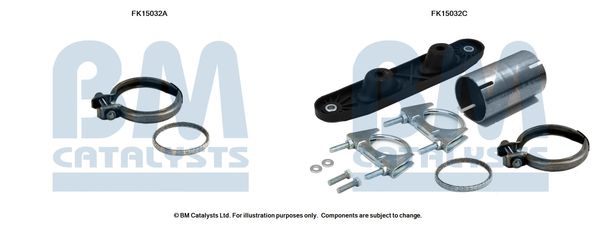 zestaw montażowy, filtr sadzy / filtr cząstek stałych BM CATALYSTS FK15032