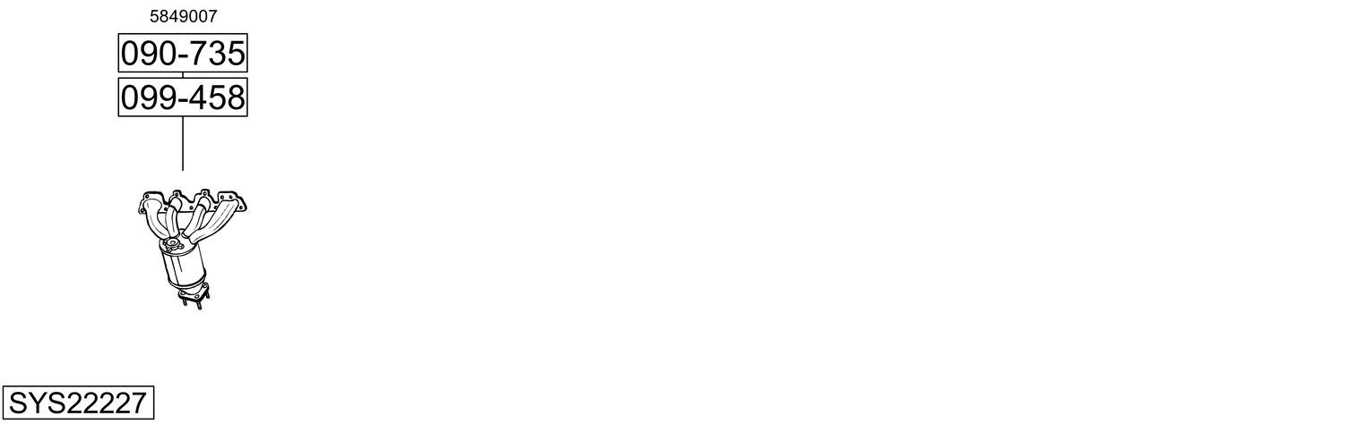 Układ wydechowy BOSAL SYS22227