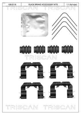 Zestaw akcesoriów, klocki hamulcowe TRISCAN 8105 431661