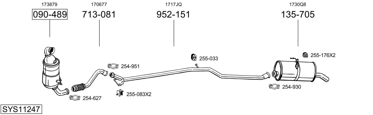 Układ wydechowy BOSAL SYS11247