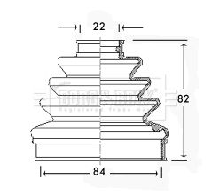 Zestaw osłon, wał napędowy BORG & BECK BCB2272