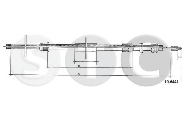 Cięgło, hamulec postojowy STC T482808