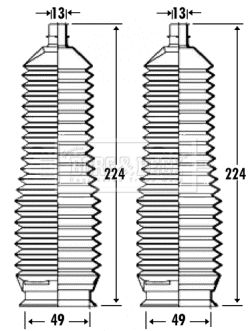 Zestaw osłon, układ kierowniczy BORG & BECK BSG3323