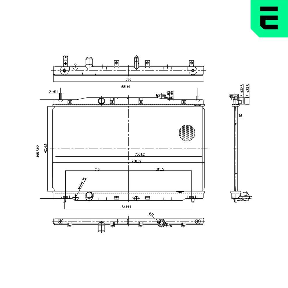 Radiator, racire motor ERA 673580