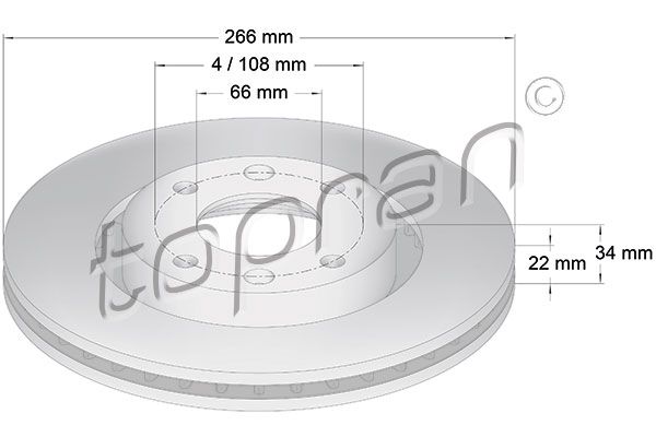 Tarcza hamulcowa TOPRAN 720 247