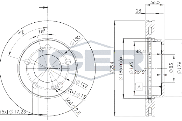 Tarcza hamulcowa ICER 78BD8674-2