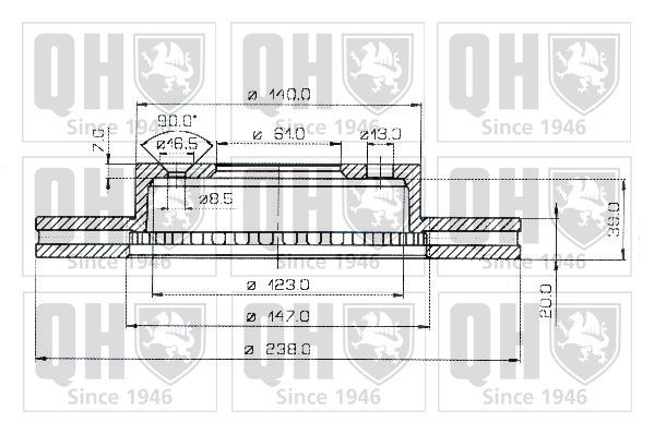 Tarcza hamulcowa QUINTON HAZELL BDC3550