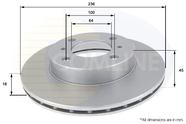 Tarcza hamulcowa COMLINE ADC0328V