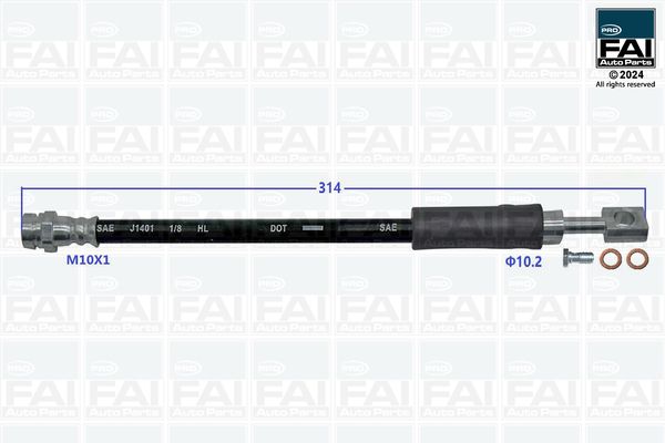 Przewód hamulcowy elastyczny FAI AUTOPARTS FPBH215