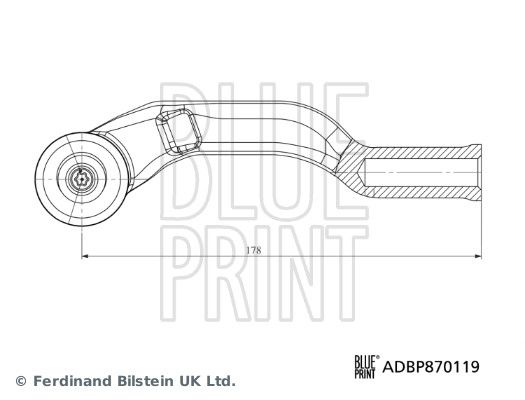 Końcówka drążka kierowniczego poprzecznego BLUE PRINT ADBP870119