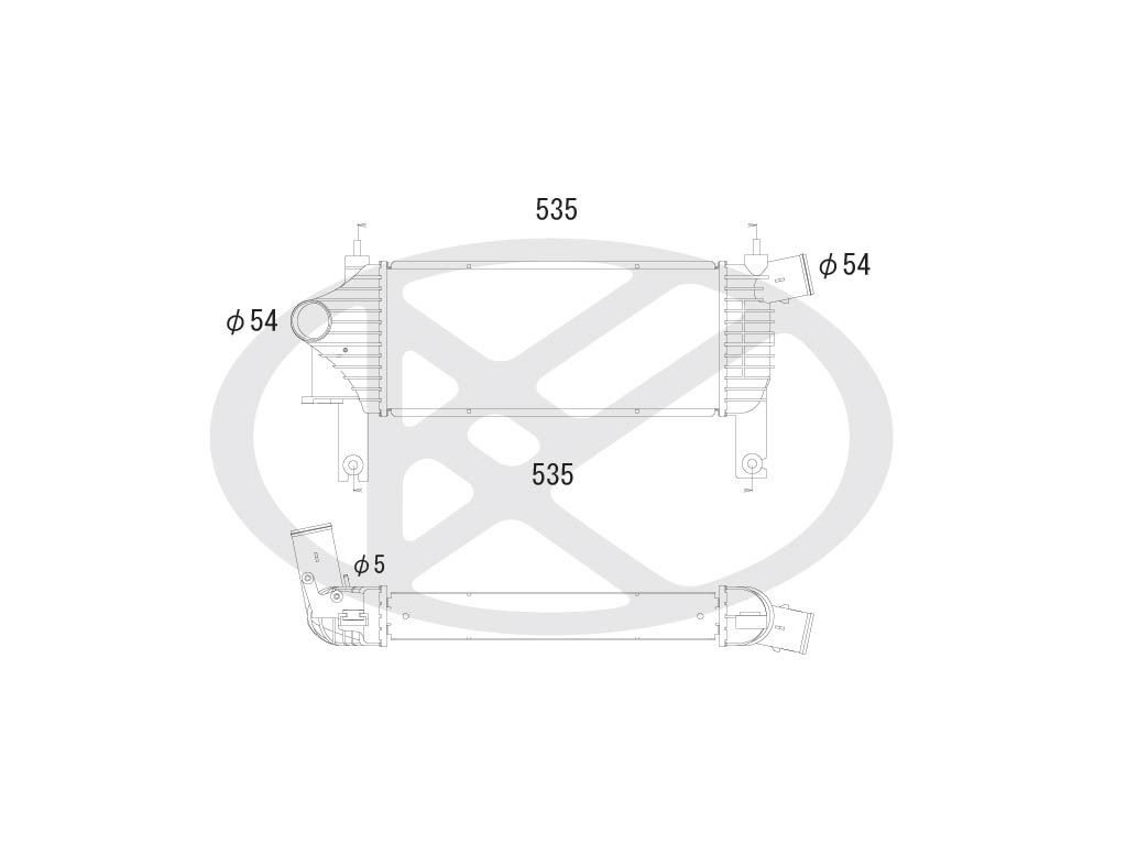 Intercooler, compresor KOYORAD IA020135