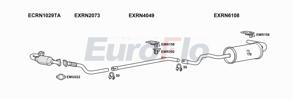 Układ wydechowy EUROFLO RNMEG15D1001