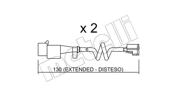 Styk ostrzegawczy, zużycie okładzin hamulcowych METELLI SU.225K