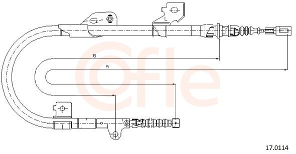 Tažné lanko, parkovací brzda COFLE 17.0114