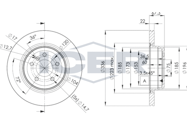 Tarcza hamulcowa ICER 78BD4655-2