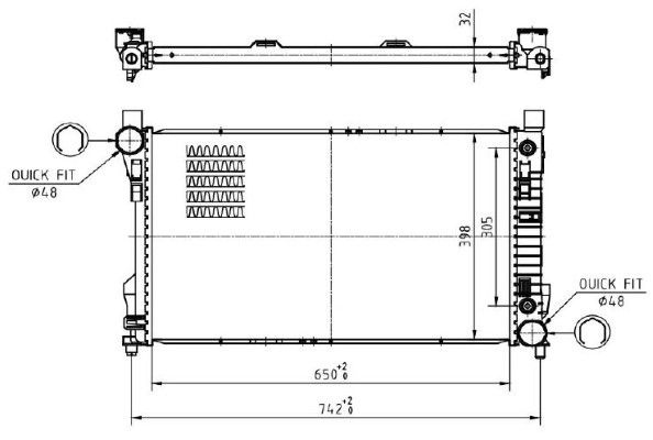 Radiator, racire motor MTR 13054608