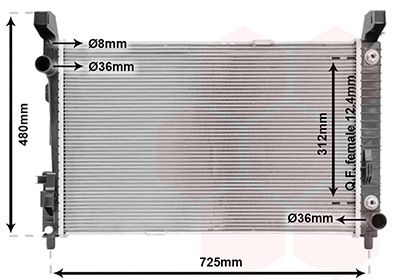Radiator, racire motor VAN WEZEL 30002364