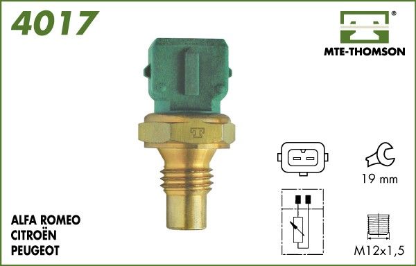 Czujnik, temperatura płynu chłodzącego MTE-THOMSON 4017