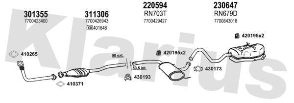 Układ wydechowy KLARIUS 720749E