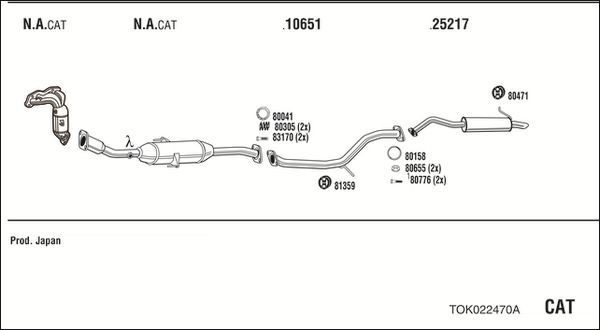Układ wydechowy WALKER TOK022470A