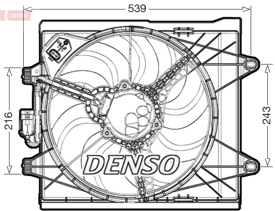 Ventilator, radiator DENSO DER09286