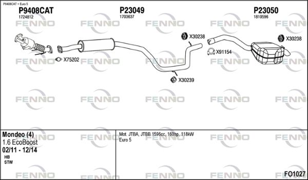 Układ wydechowy FENNO FO1027