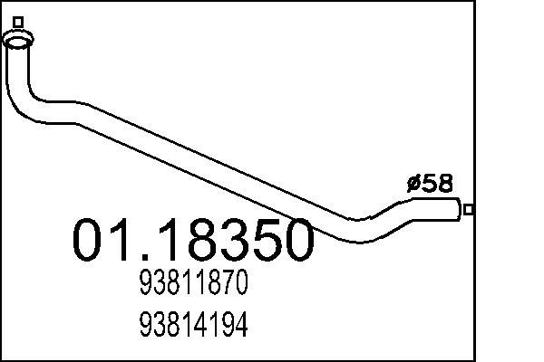 Levně Výfuková trubka MTS 01.18350