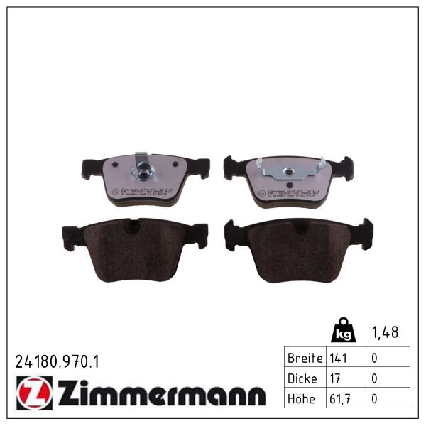 E-shop Sada brzdových platničiek kotúčovej brzdy ZIMMERMANN 24180.970.1