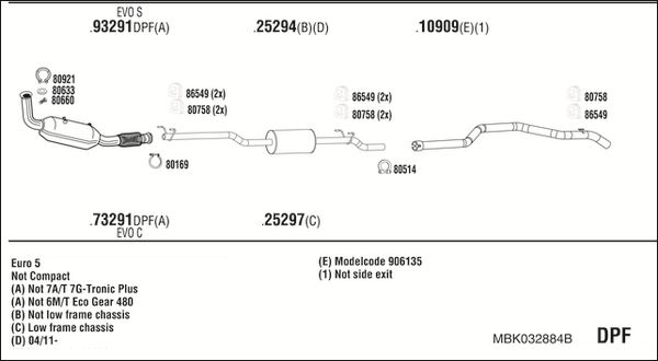 Układ wydechowy WALKER MBK032884B