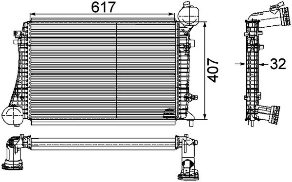 Levně Chladič turba MAHLE CI 166 000P