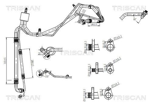 conducta presiune variabila,aer conditionat TRISCAN 9010 28127