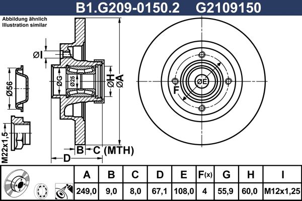 Tarcza hamulcowa GALFER B1.G209-0150.2